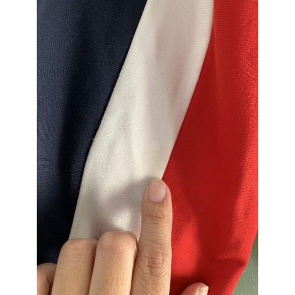 Vintage Abercrombie & Fitch Full Zip Track Jacket Mens Size Red Blue Large Y2K - Picture 12 of 14